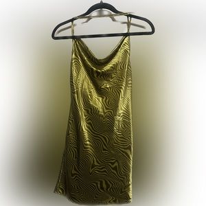 Yellow/Green Satin H&M Dress